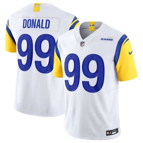 Men & Women & Youth Los Angeles Rams #99 Aaron Donald White 2023 F.U.S.E. Vapor Untouchable Limited Stitched Jersey